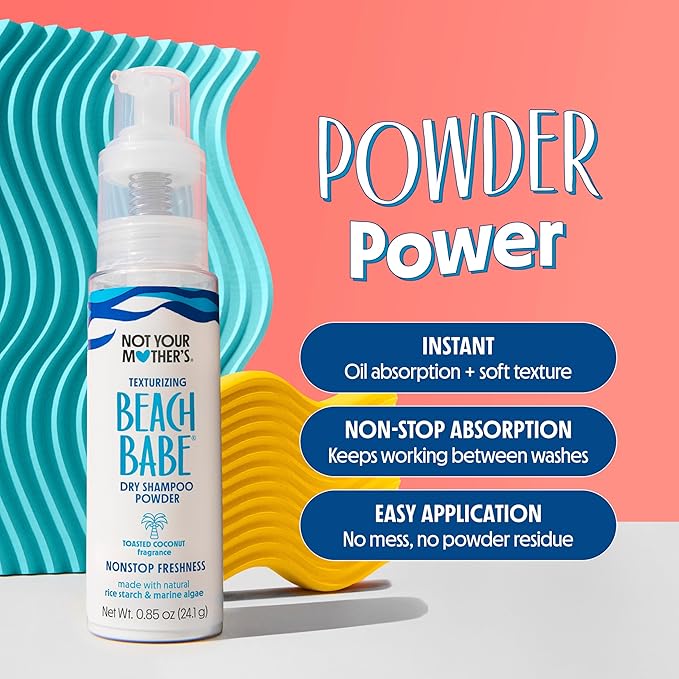 Not Your Mother's Beach Babe Texturizing Dry Shampoo Powder (2-Pack) - .85 oz Each - Instantly Absorbs Oil and Adds Soft, Touchable Texture for All Hair Types-VivaGrace Women