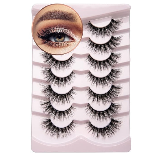 Onlyall Lashes Mink False Eyelashes Natural Wispy Lashes Soft Faux Mink Lashes Fluffy False Lashes 16MM A04-VivaGrace Women