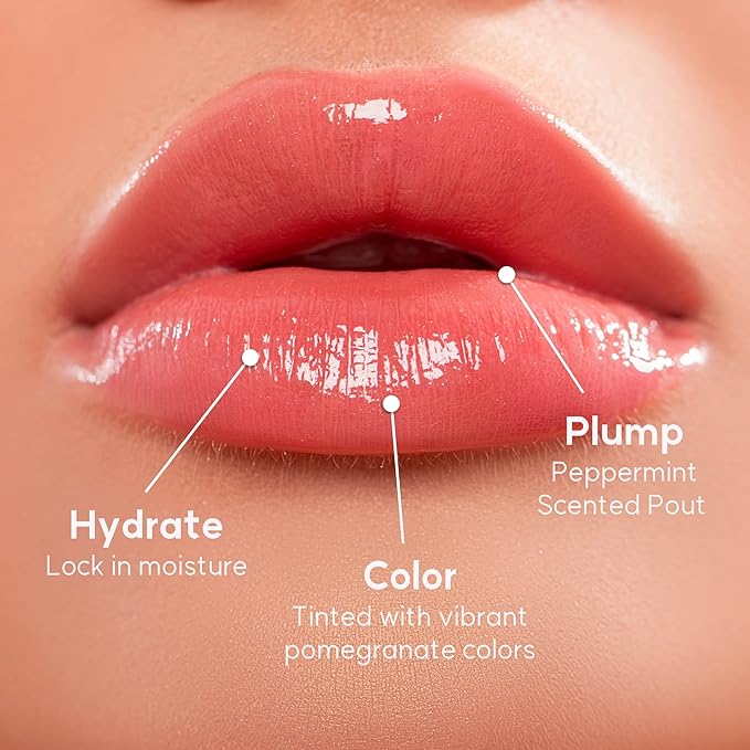 WELCOS FRUDIA Honey Lip Balm – Pomegranate | Lip Plumping, Moisturizing & Hydrating Translucent Red Tinted Lip Balm | 3-in-1 Lip Plumper Balm for Dry & Pale Lips with Pomegranate Extracts (0.33 fl oz)-VivaGrace Women