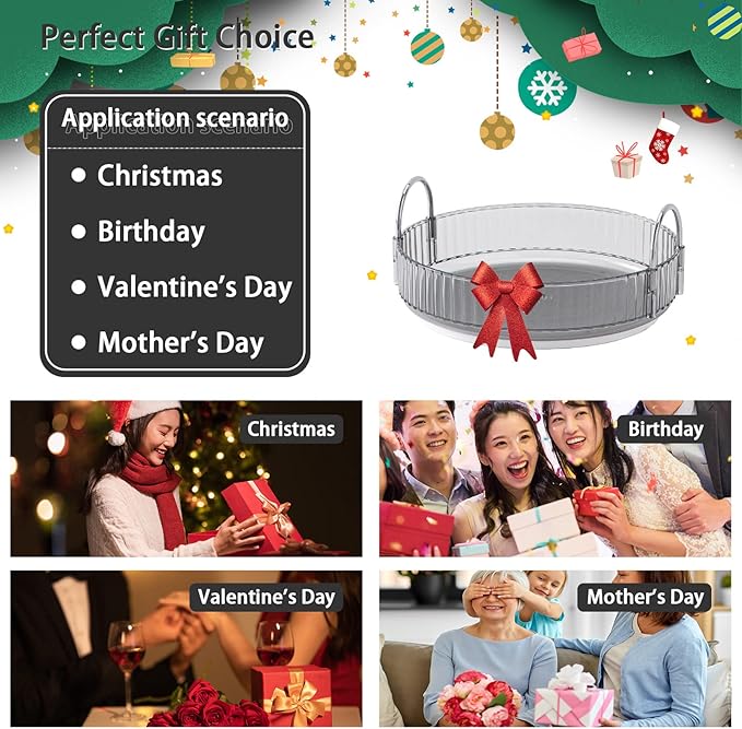 Rotating Makeup Organizer for Vanity, High-Capacity Skincare Clear Make Up Storage Perfume Organizers Cosmetic Dresser Organizer Countertop 360 Spinning (Gray, 1 Tier)-VivaGrace Women