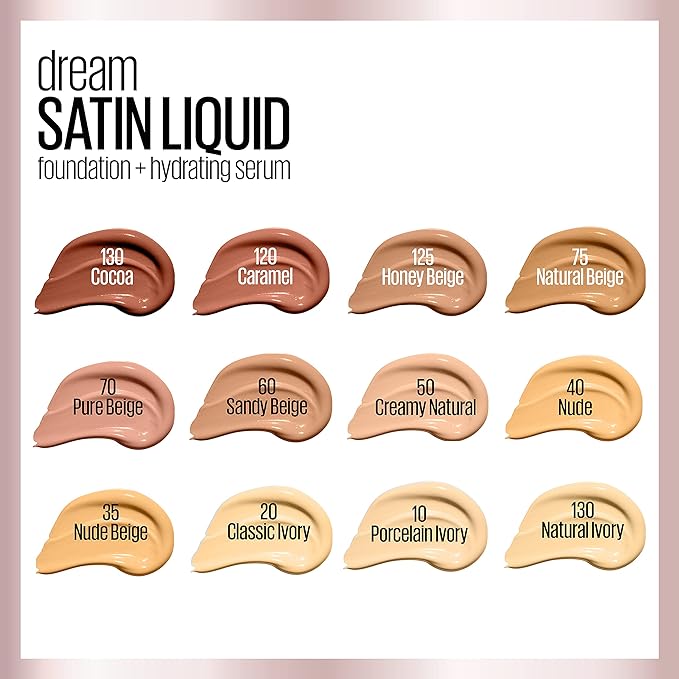 Maybelline New York Dream Satin Liquid Foundation, Honey Beige 1 oz-VivaGrace Women
