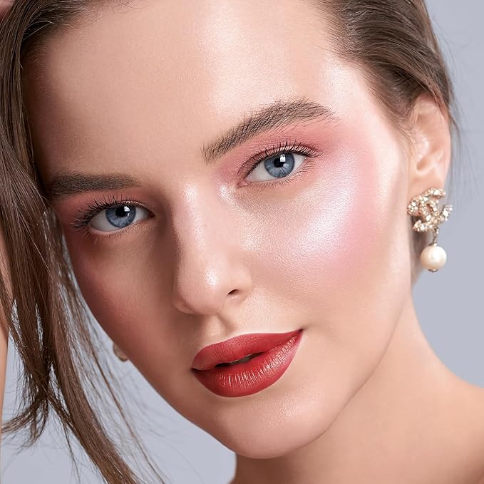 Boobeen Highlighter Makeup Stick Highlighter Bronzer Stick Glow Face Illuminator Highlight Contouring Sticks Waterproof Long-lasting-VivaGrace Women