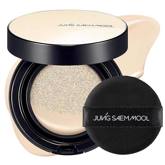 JUNG SAEM MOOL Essential Skin Nuder Cushion 13W Fair Ivory 0.49 Fl Oz, No Refill, Natural Radiant Finish Cushion Foundation with Buildable Coverage, Lightweight Texture, Korean Foundation Makeup-VivaGrace Women