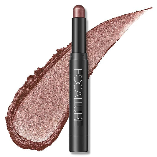 FOCALLURE Shimmer and Matte Cream Eyeshadow Stick,Smooth Brilliant Eye Brightener Pencil for Women,Long Lasting Waterproof Eye Shadow and Liners Makeup,GOSSIP-VivaGrace Women
