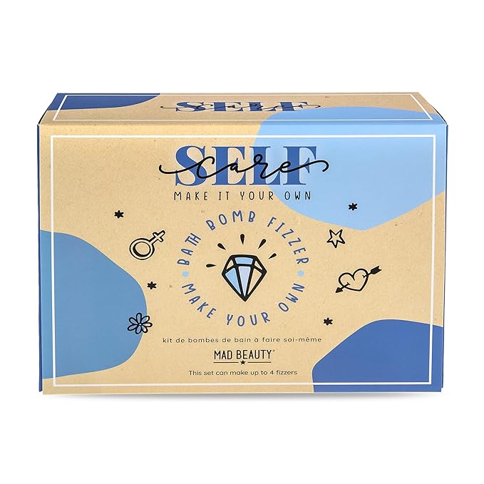 MAD BEAUTY Make It Your Own Bath Bomb Set (Up to 4 Bath Bombs), Self-Care DIY Kit, Floral Fragrance Oil, Dried Flowers, Reusable Molds, & Instructions-VivaGrace Women