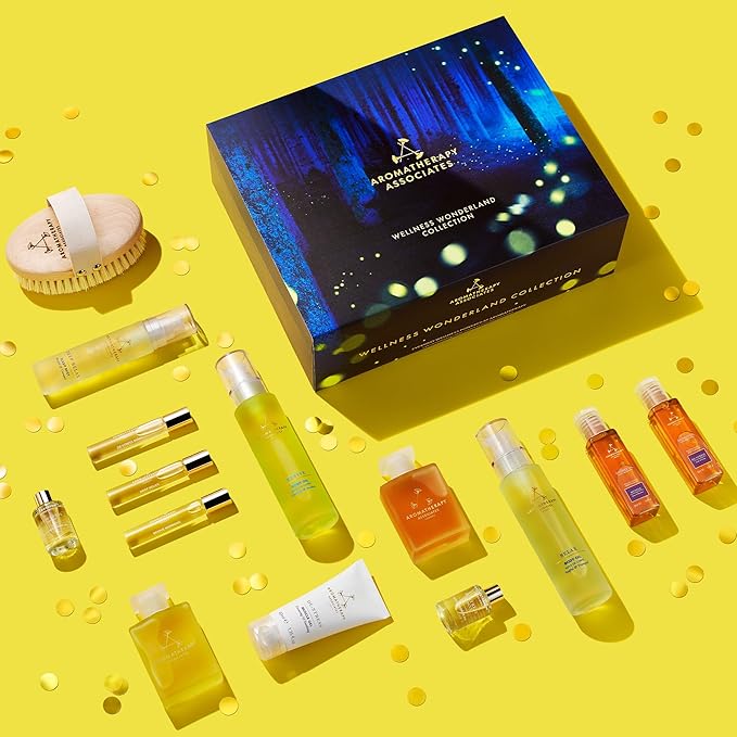 Aromatherapy Associates Wellness Wonderland, Luxurious Gift Collection of Bath and Shower Oils, Mists, Roller Balls and Gels. Made with Premium Essential Oils for Relaxation (14-Piece Set)-VivaGrace Women