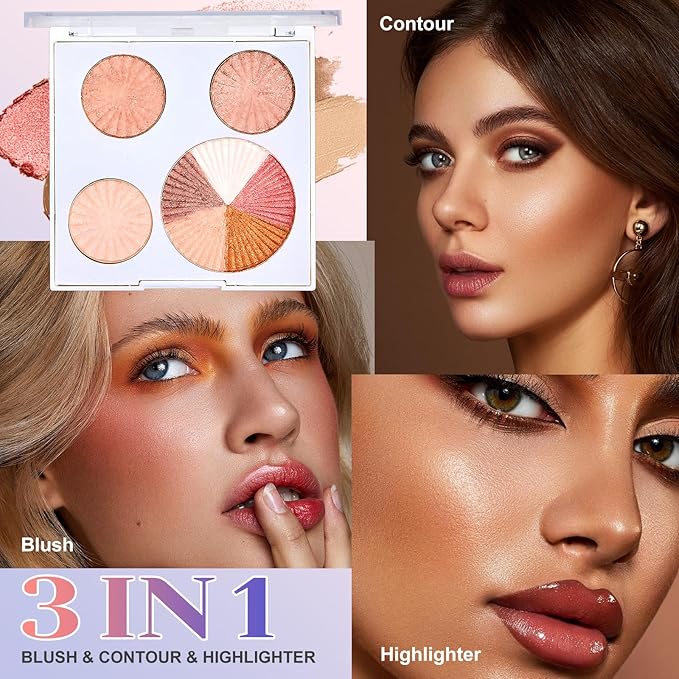 All in One Makeup Kit, Make Up Gift Set for Women, Makeup Kit for Women Full Kit, Includes Foundation Face Primer Eyeshadow Concealer Liquid Blush Lipgloss Eyeliner Mascara Cosmetic Brushes Set-VivaGrace Women