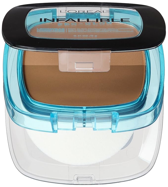 L'Oréal Paris Infallible Pro Glow Pressed Powder, Creme Cafe, 0.31 oz.-VivaGrace Women