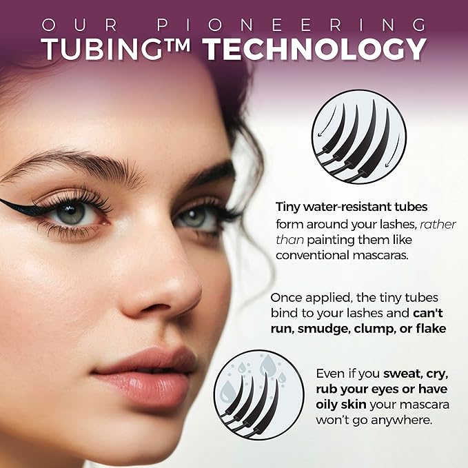 Blinc UltraVolume Tubing Mascara, Volumizing, Lengthening and Curling Mascara, Ultra-Longwearing Washable, Clean, Vegan and Cruelty-Free, 9mL / 0.30 Fl Oz (Dark Brown)