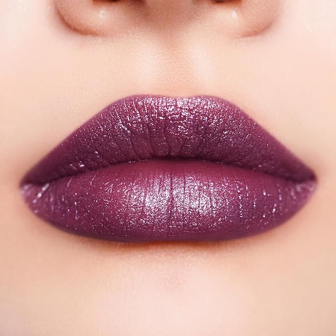 Oulac Purple Lipstick for Women with Metallic 3D Shine Lightweight Hydrating Formula, High Impact Lip Color, Vegan & Gluten Free Beauty, Full Coverage Lip Makeup, Virtual Violet(22)-VivaGrace Women