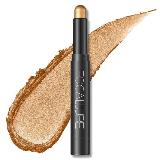 FOCALLURE Shimmer and Matte Cream Eyeshadow Stick,Smooth Brilliant Eye Brightener Pencil for Women,Long Lasting Waterproof Eye Shadow and Liners Makeup,CORAL-VivaGrace Women