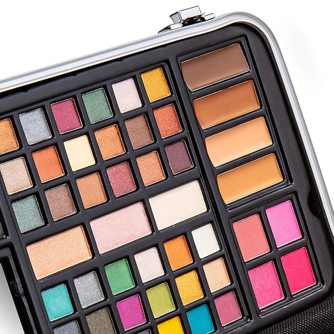 Makeup Kit Gift Set - 41 Eye Shadows, 7 Body Glitters, 1 Lip Liner Pencil, 1 Lipsticks, 4 Blushs, Eye liner pencil, 5 Concealers, 2 Lip Gloss, 5 Bronzers, Mirror-VivaGrace Women