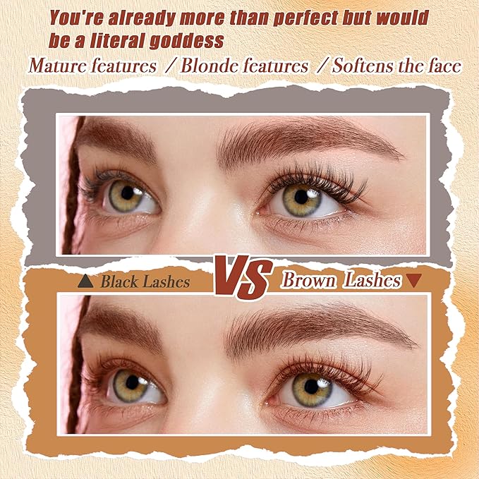 Lash Clusters - Dark Brown Lashes 360PCS Natural Wispy Fluffy Eyelash Clusters 8-16 MM Eyelash Extensions D Curl Faux Mink Lash Extensions DIY at Home-VivaGrace Women