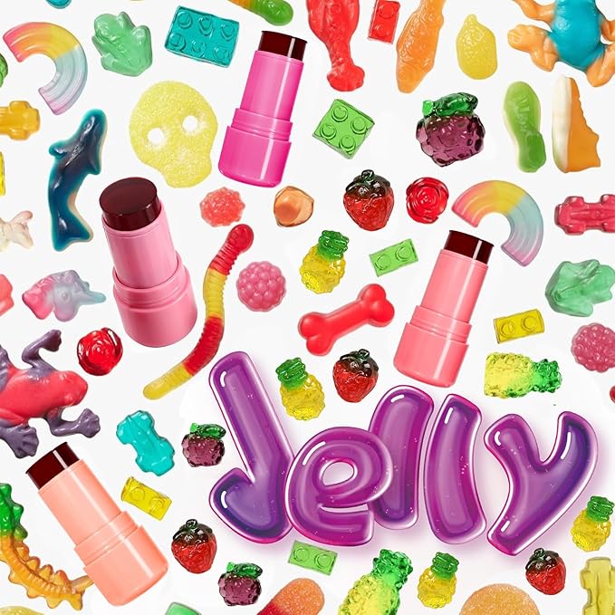 2 Pcs Milk Jelly Blush, Milk Cooling Water Jelly Tint, Vivid Color Water Jelly Tint Milk Blush, Sheer Eye Lip & Cheek Stick Stain, Long Wearing, Watercolor Finish Lip Gloss for Women, 01&02-VivaGrace Women