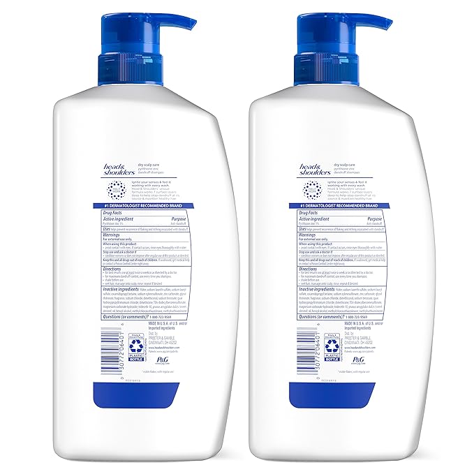 Head & Shoulders Shampoo, Daily-Use Anti-Dandruff Paraben Free Treatment, Dry Scalp Care with Almond Oil, 32.1 fl oz, Twin Pack-VivaGrace Women