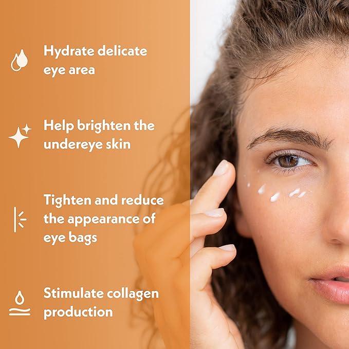 Eve Hansen Vitamin C Eye Gel - Under Eye Cream for Dark Circles and Puffiness - Anti-Aging Eye Repair Cream with Hyaluronic Acid - Under Eye Treatment for All Skin Types - Eye Brightening Cream - 1 oz-VivaGrace Women