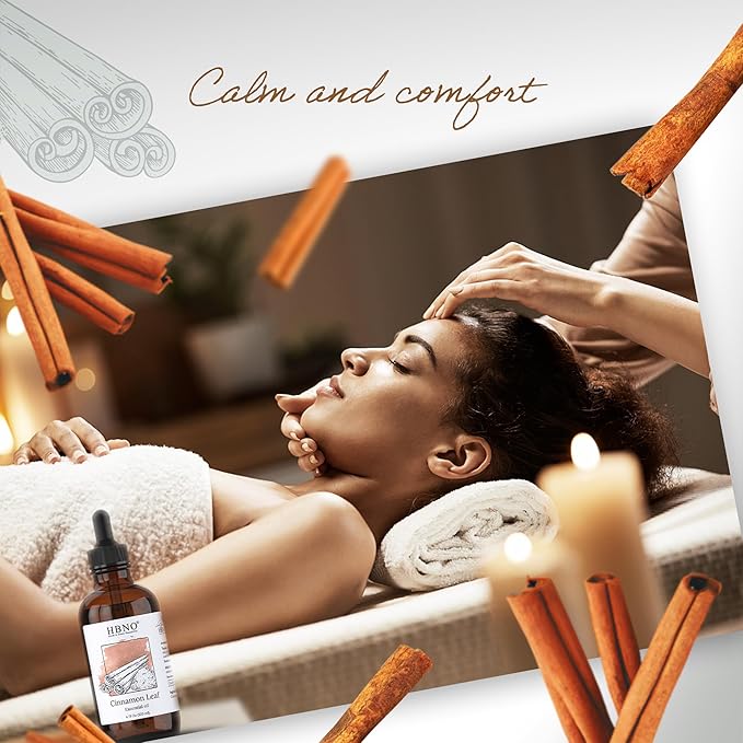HBNO California Bottled Cinnamon Essential Oil (Leaf) 4 fl oz (120ml) - Natural Cinnamon Essential Oil for Diffuser - Perfect for Cleaning, Aromatherapy, DIY, Soap & Diffuser -VivaGrace Women