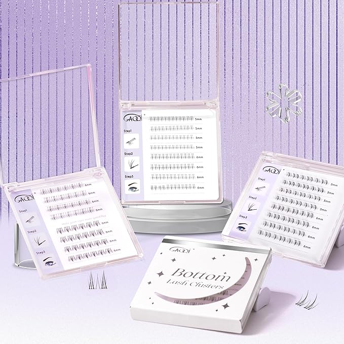 GAQQI Bottom Lash Clusters Natural Bottom Lashes Clear Band, DIY Lash Extensions Lower Lashes, Soft & Comfortable Thin Band Bottom Eyelashes Wispy Daily Style 5mm+6mm 48pcs(B10)-VivaGrace Women