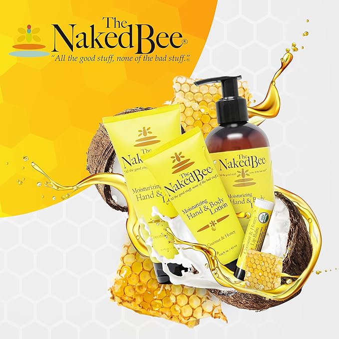 The Naked Bee Lip Balm in Orange Blossom Honey, Grapefruit Blossom Honey, and Pomegranate & Honey, 0.15 oz, 3 Pack-VivaGrace Women
