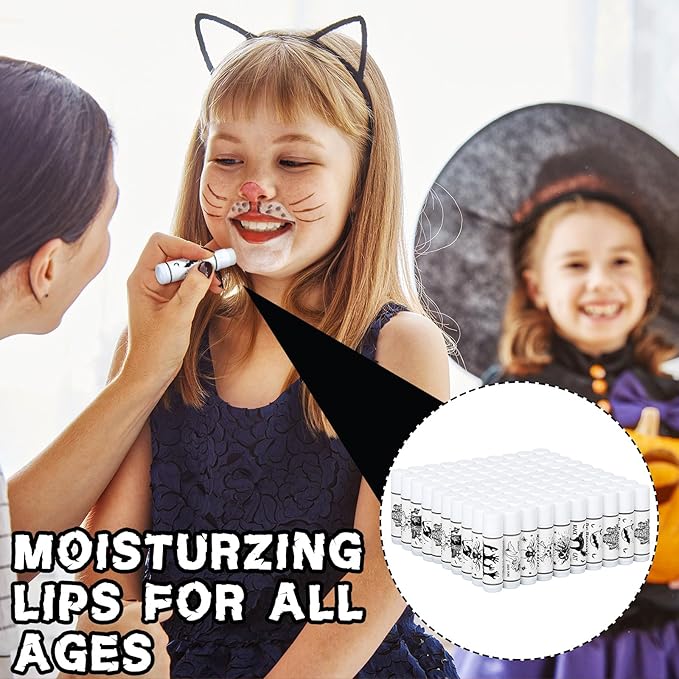 Dunzy 100 Pack Hello Fall Thanksgiving Party Gifts Bulk Lip Balms Favors Employee Appreciation Gifts Thank You Gifts Team Inspirational Gifts for Women Men Coworkers Satff Teachers(Bat)-VivaGrace Women