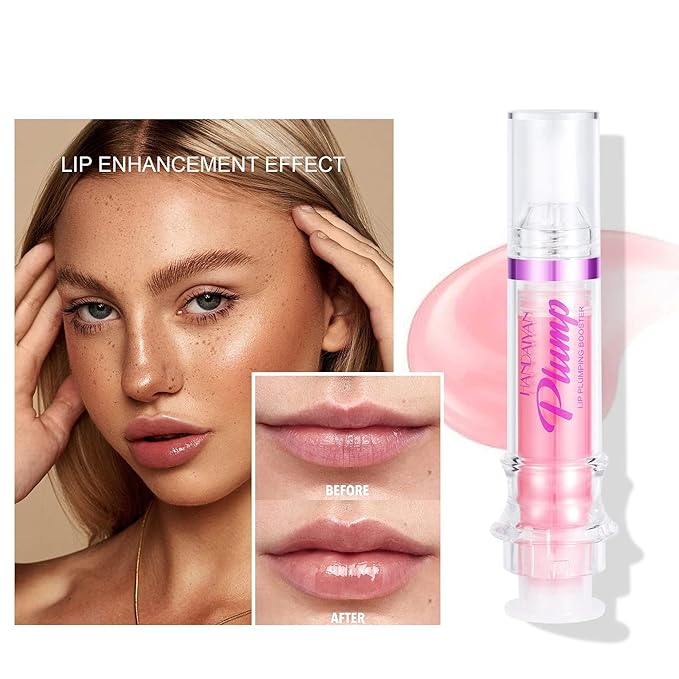 Natural Spicy Lip Plumping Booster Lip Plumping Oil,Lip Plumper Gloss, Ultra-Hydrating & Nourishing Plump and Pout Lip Plumper, Glossy Finish Fuller Lip Plumping Lip Gloss for Women Girls(06#)-VivaGrace Women
