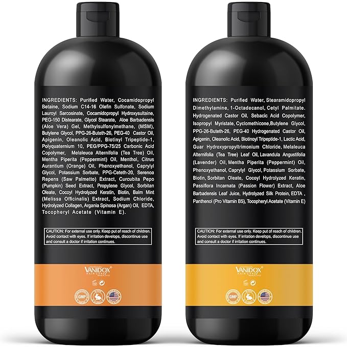 Tea Tree Oil Shampoo and Conditioner Set with Biotin, DHT Blockers, Itchy Scalp Relief, Supports Thicker-Looking Hair, Cleanses Dandruff & Buildup, For Men & Women, Made in USA, 16 fl oz Each-VivaGrace Women