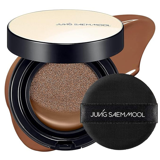 JUNG SAEM MOOL Essential Skin Nuder Cushion 38C Maroon 0.49 Fl Oz, No Refill, Natural Radiant Finish Cushion Foundation with Buildable Coverage, Lightweight Texture, Korean Foundation Makeup-VivaGrace Women