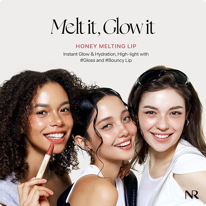 Nature Republic HONEY MELTING LIP (07 LYCHEE) SOFT LIP STICK, Hydrating Gloss, Moisturizing balms, Sheer tint, Shine & Glowy Finish, korean make up-VivaGrace Women