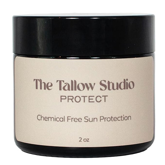 Everyday Tallow Mineral Sunscreen ~ SPF 30 | 100% Grass-Fed & Organic | Face & Body | Naturally Scented with Frankincense & Lavender Oil | Zinc Oxide | Water Resistant (2oz)-VivaGrace Women