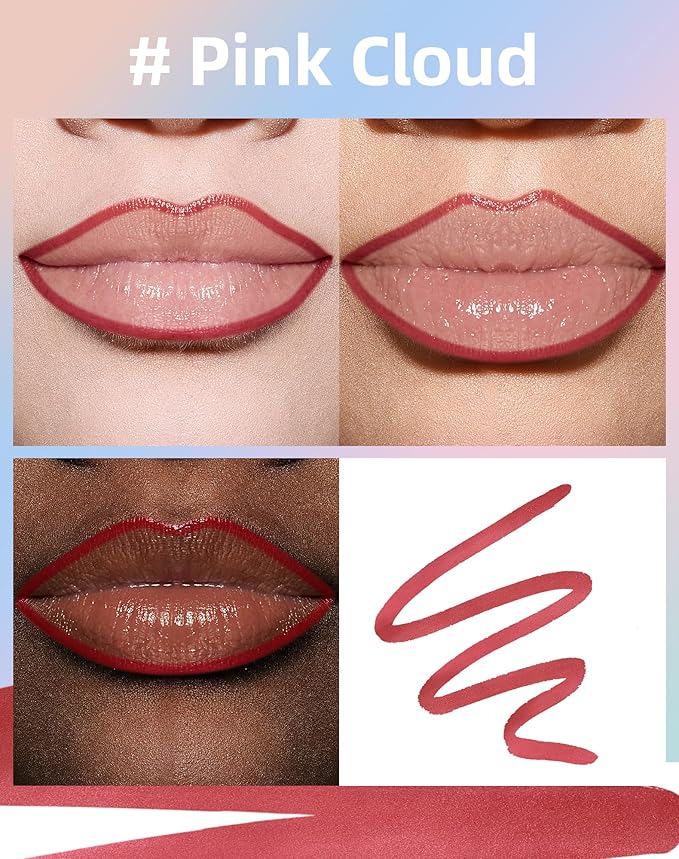 KIMUSE Lip Stain Peel Off, Peel Off Lip Liner Stain with Tweezer, Long Lasting, Waterproof, Transfer Proof Lipstains Color, Smudge-Free, Easy Removal, Matte Finish-VivaGrace Women