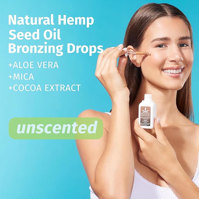 Hempz Instant Bronzing Drops, Face and Body Bronzer, Drops of Sunshine, 2 oz.-VivaGrace Women