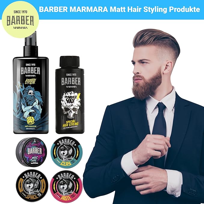 BARBER MARMARA Styling Powder with Matt Effect - Hair Powder for Women & Men, Modeling Powder for a Matte Look-VivaGrace Women