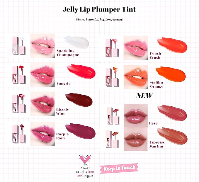 Jelly Plumper Tint | Non-Sticky, Long-Lasting Lip Gloss | Vegan and Cruelty-Free Korean Lip Tint (Espresso Martini)-VivaGrace Women