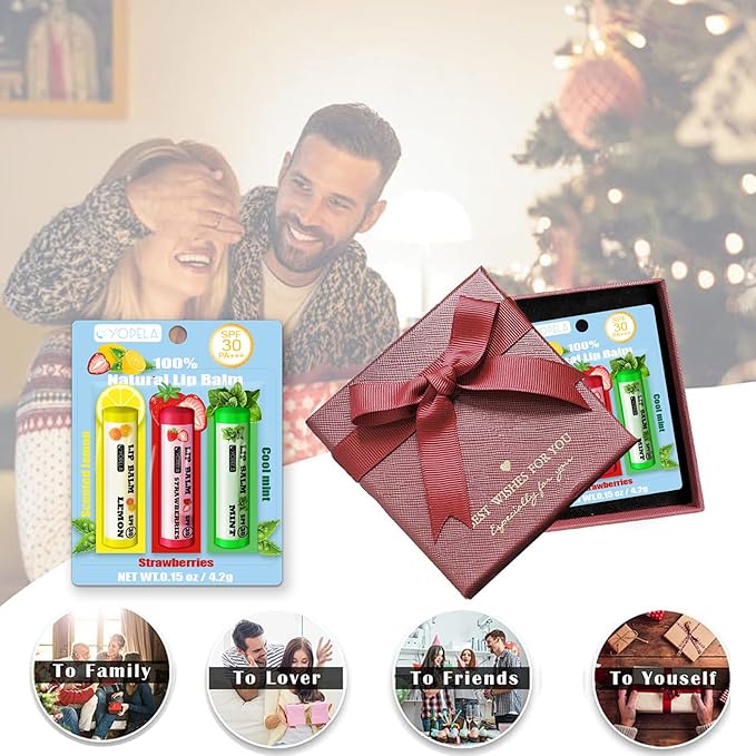 3 Pack SPF Lip Balm Bulk - SPF 30 SunGuard Lip Balm Sunscreen- Summer Protection for Lasting Hydration UV Defense Prevents and Soothes Dry, Chapped Lips-3 Delicious Flavors-VivaGrace Women