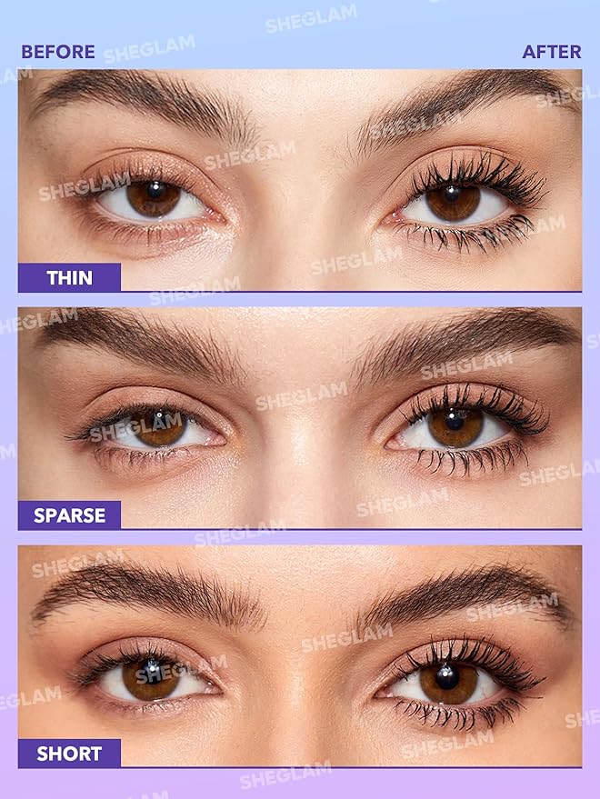 SHEGLAM Flutter Wink Volumizing Mascara Lash Extensions Tubing Mascara Length and Lift-Black