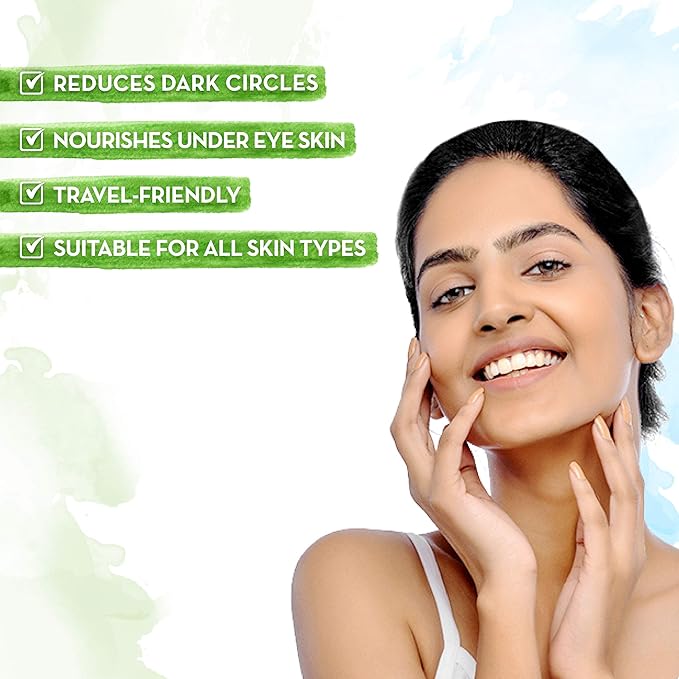 Mamaearth Bye Bye Dark Circles Eye Cream | with Cucumber & Peptide | Reduces Puffiness, Bags & Wrinkles | Nourishes Under Eye Skin | Suits All Skin Types | 0.70 Oz (20g)-VivaGrace Women