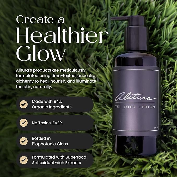 Alitura Naturals Organic Face & Body Lotion – Anti-Aging Moisturizer with Olive Oil & Acai Butter – Hydrating Cream for Dry, Sensitive & Aging Skin – For Men & Women – 200ml-VivaGrace Women