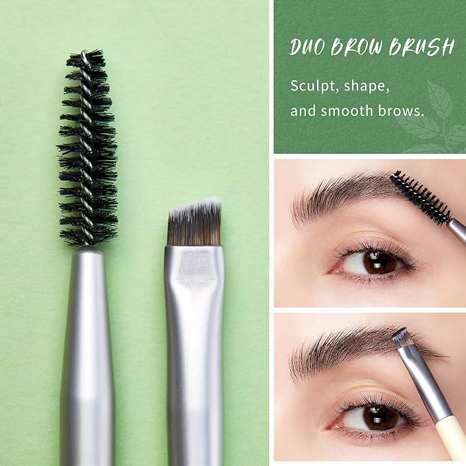 Jessup Eyeshadow Brush Set 8pcs Eye Makeup Brushes Premium Cruelty-Free Eyeshadow Blending Concealer Eyebrow Eyeliner Spoolie Brush Kit T328-VivaGrace Women