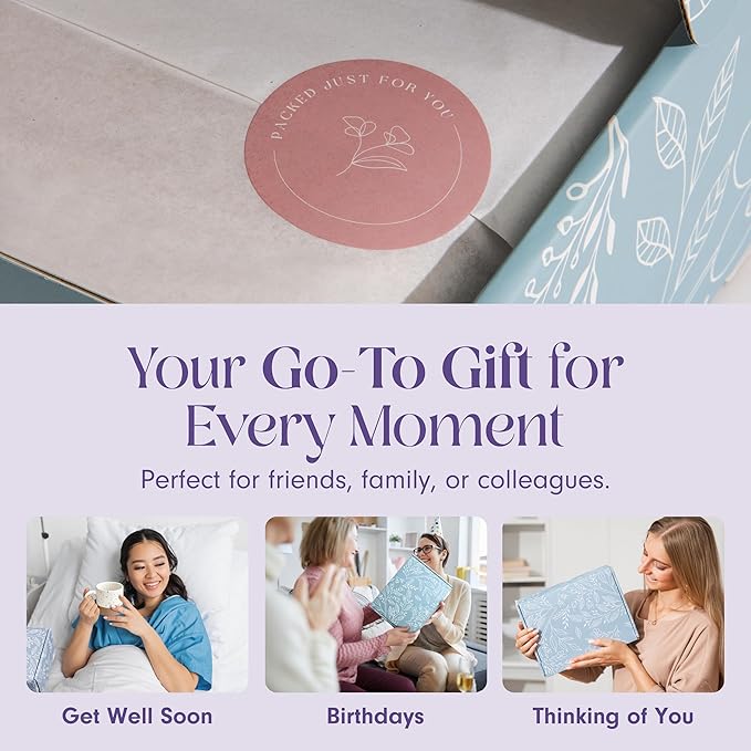 Unboxme Gifts Mini Lavender Spa Gift Set - Relaxation Gift Basket for Women - Self Care Package with Lavender Candle, Bath Bomb, Soap, Greeting Card & More-VivaGrace Women