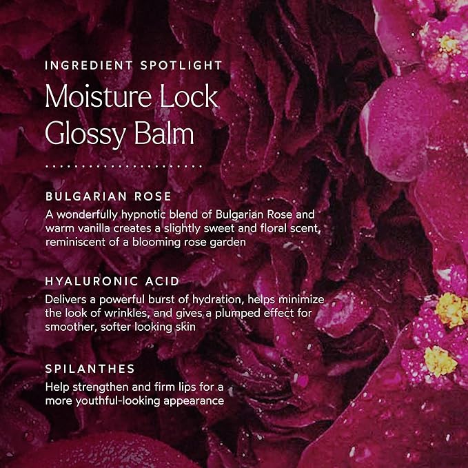 True Botanicals - Moisture Lock Glossy Lip Balm | Non-Toxic, Cruelty-Free, Organic | Hyaluronic Acid, Moisturizing to Target Dry + Aging Lips | MADE Safe (Berry, 0.14 oz | 4 g)-VivaGrace Women
