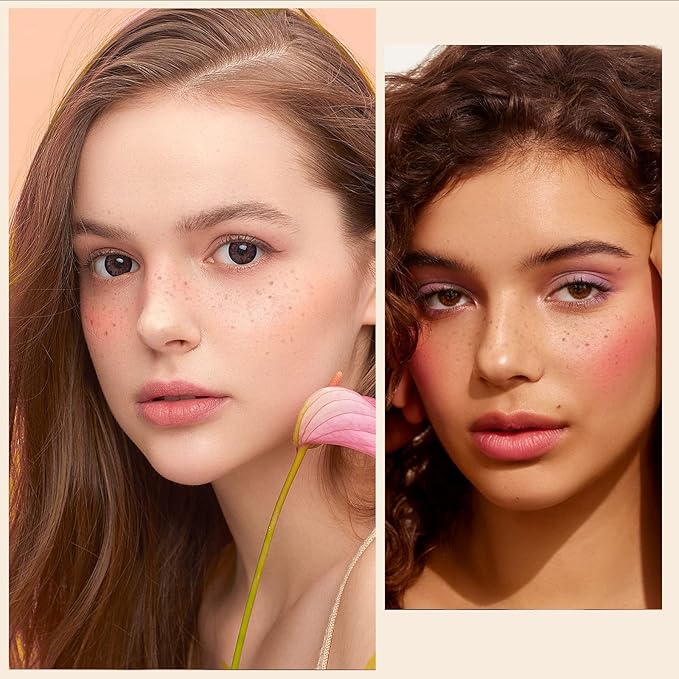 Freckle Cushion Natural Like Freckle Makeup Fake Freckles Pen Waterproof Long Lasting Quick Dry, Get Sun-kissed Stars Makeup Freckle in One Press, Fresh Brown, 15g-VivaGrace Women