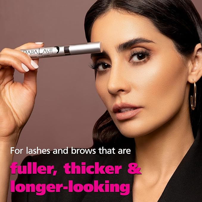 DABALASH Trio Combo – Professional Eyelash & Brow Strengthener 0.18 oz, Waterproof Mascara, 0.45 oz & Gentle Vegan Mascara, 0.3oz – Give Your Own Lashes A Longer, Fuller, & Thicker Look