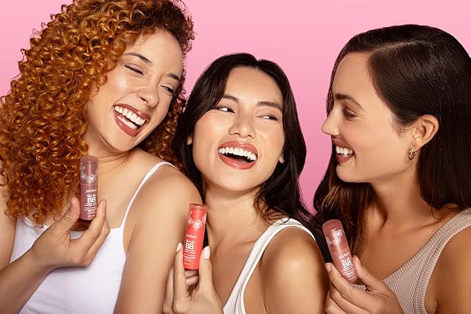pürlisse Blush Glow BB Lip and Cheek Tint - Hydrating & Buildable 2-in-1 Cream Blush Stick for Cheeks & Lips - Formulated with Nourishing Vitamin E & Hyaluronic Acid - Pink Crush (.28 oz)-VivaGrace Women