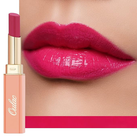Oulac Moisturizing Shine Rose Pink Lipstick for Women, 2 in 1 Tinted Lip Balm for Winter, Hydrated Juicy and Glossy Lip Color for Dry, Cracked and Chapped Lips, Vegan 2.2g/0.07oz (09)-VivaGrace Women