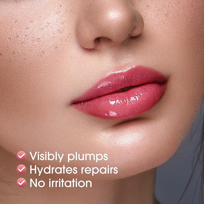 Glow Lip Balm,Moisturizing Lip Balm For Dry,Chapped Lips, Hydrating Lip Balm Repair Lip Sleeping Mask,Nourish & Hydrate Shine Glossy Lip Gloss,Not Sticky Tinted Lip Balm Lip Care (5# Wine Red)-VivaGrace Women