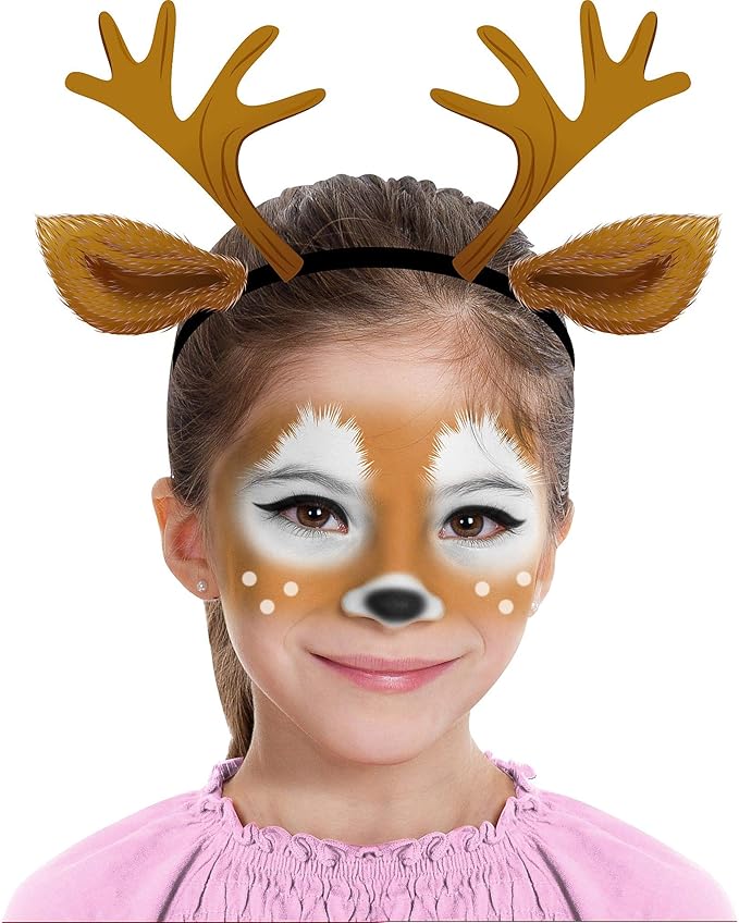 Deer Makeup Kit for Teens and Adults, Halloween Makeup, 8 Pieces-VivaGrace Women