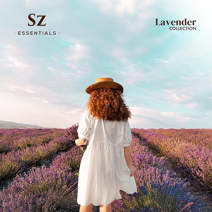 Lavender Essential Oils Collection - Grasse Lavender + High Altitude + Kashmir - Set of 3 Bottles (0.22 Fl Oz - 6.5ml Each)- 100% Pure, Natural & Undiluted - Therapeutic Grade & Vegan-VivaGrace Women