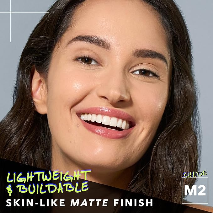 COVER FX Power Play Foundation - Shade M2 - Buildable Full Coverage - Waterproof Sweat-Proof Transfer-Proof - Natural Matte Finish - All Skin Types-VivaGrace Women