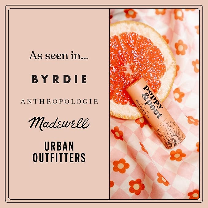 Jumbo Lip Balm Gift Set (10-Pack) | Poppy & Pout All Natural Lip Balms & Moisturizers | Hydrates with Beeswax, Vitamin E, Organic Coconut Oil | Cruelty-Free | Lip Balm in Recyclable Cardboard Tube-VivaGrace Women