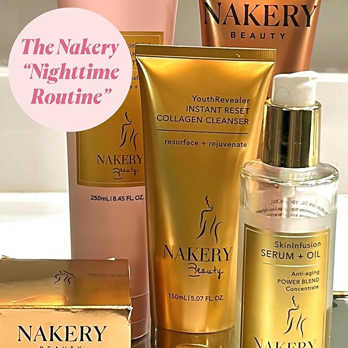 Nakery Face Cleanser for Women - Youth Revealer Facial Wash with Collagen - 10 in 1 Moisturizing Face Wash Exfoliating Cleanser for Dry & Textured Skin - Cleanser Face Wash For Smooth & Plump Skin